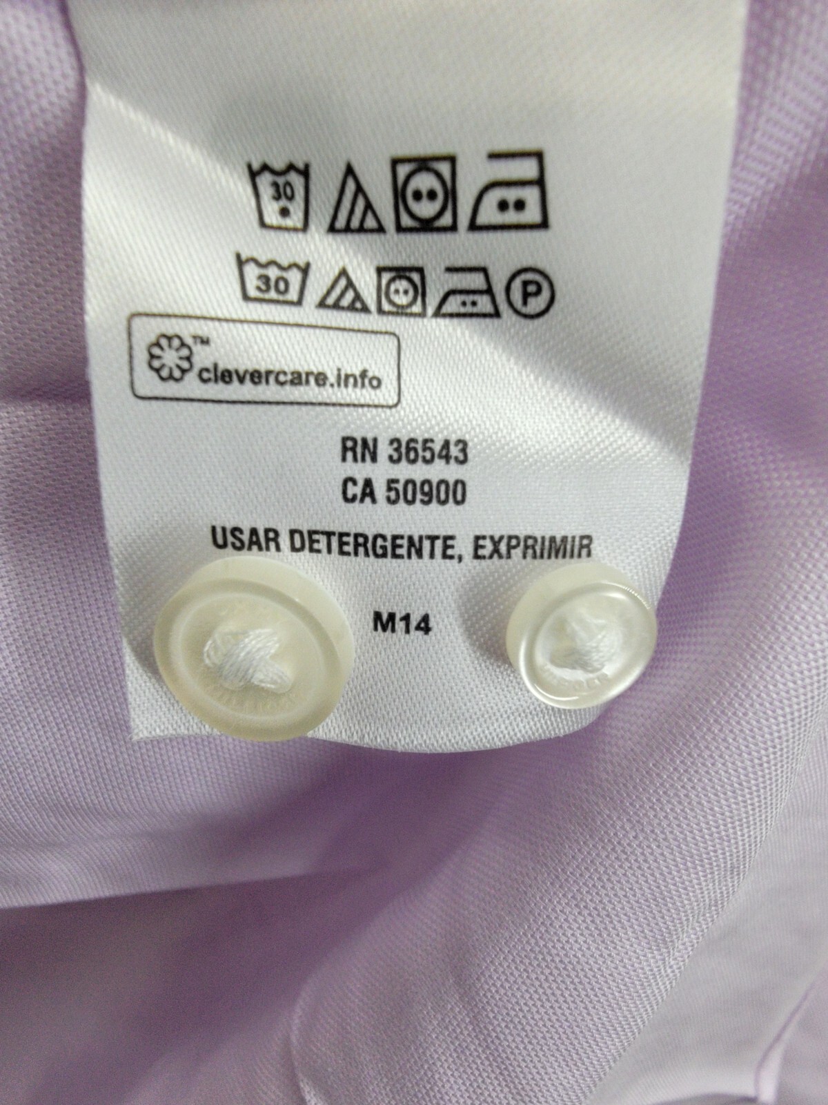 Tommy Hilfiger TH Flex Stretch Pinpoint Oxford Dress Shirt L 32/33 16 Lavender - Picture 12 of 18