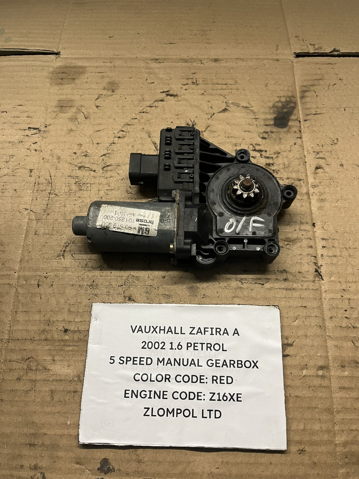 Vauxhall Zafira A 2002 1.6 Petrol - Off Side Front Window Motor 101250200