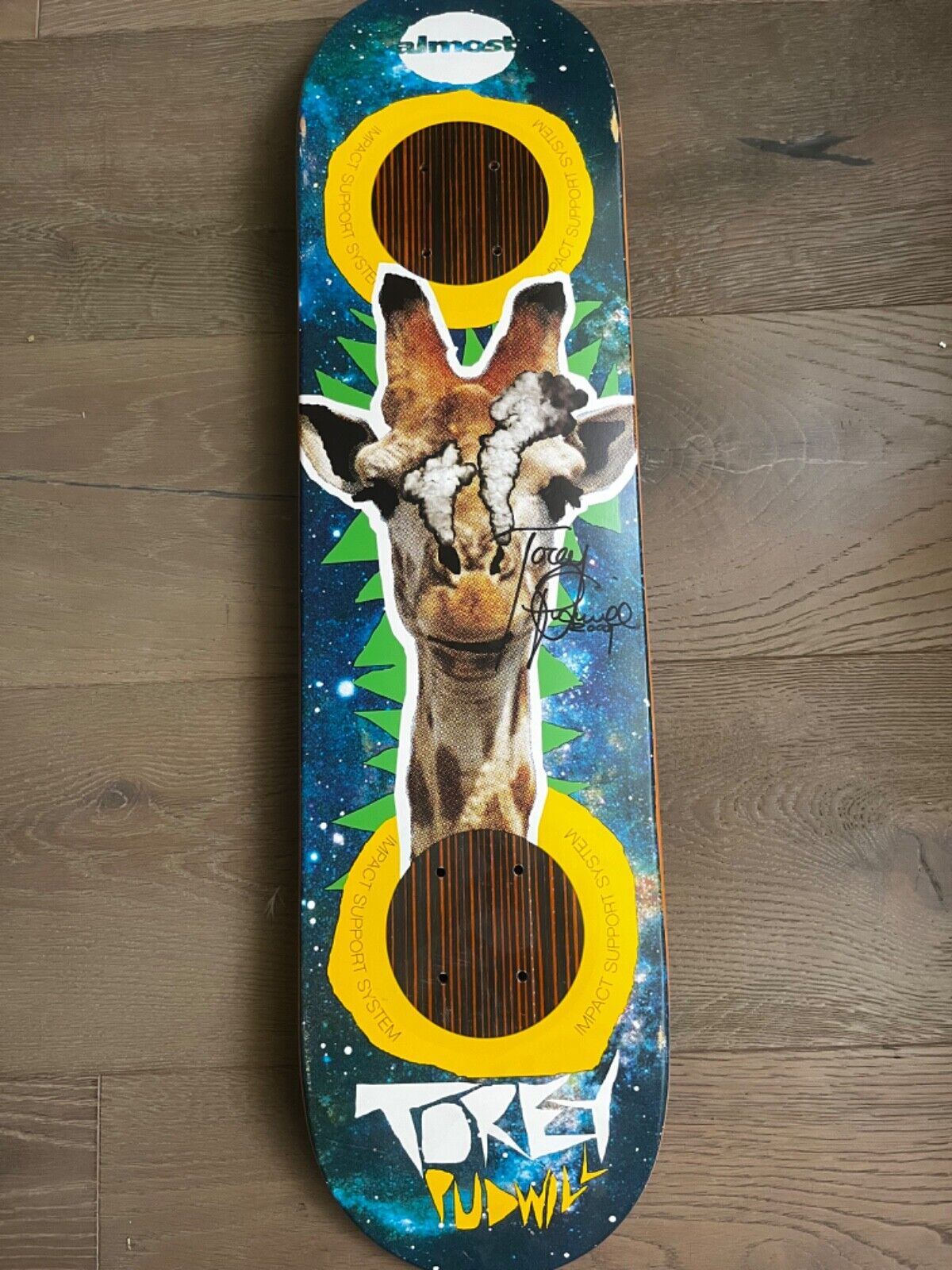 torey pudwill signed ultra rare almost giraffe skateboard torey pudwill signed ultra rare almost giraffe skateboard