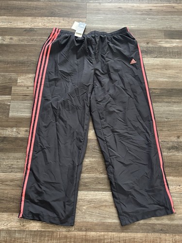 00s adidas 極太ライン × wide track pants y2k Adidas Track Pants Y2K Black Striped Joggers Gym Jogging