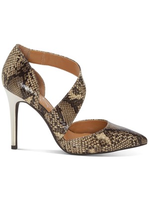 

JESSICA SIMPSON Женские бежевые туфли-лодочки без шнуровки Pintra на шпильке со змеиным рисунком 6,5 м, Бежевый, JS-PINTRA2