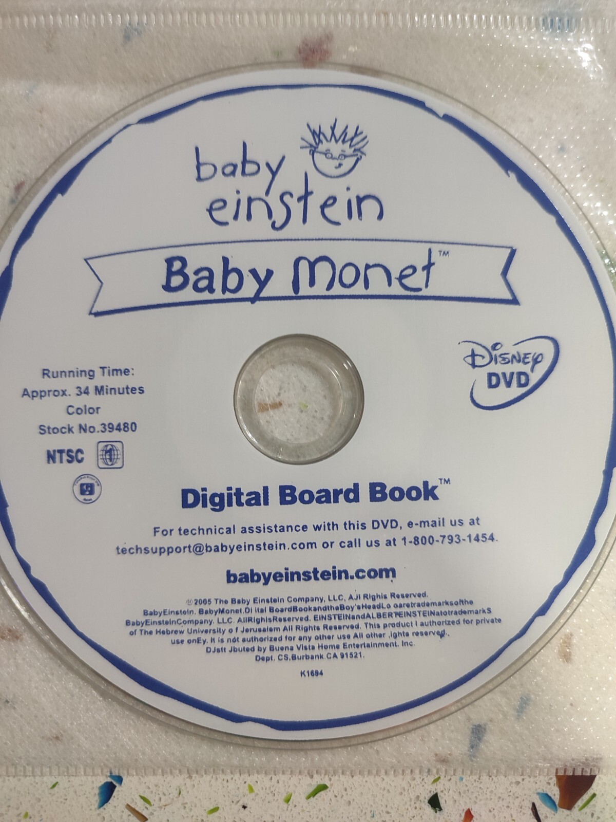 Baby Einstein DVD Baby Monet DVD Loose No Box NTSC Region | eBay