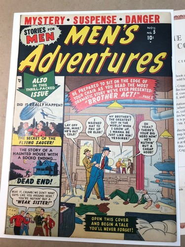 Men’s Adventures #5 (1950) VF- OW Crippen D Copy COA Early Atlas Horror Sci Fi