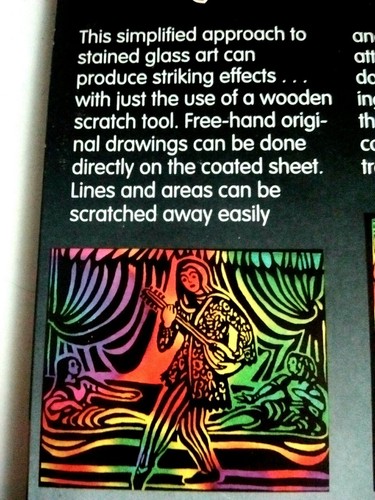 NEW 10-Pack Scratch-Art Scratch-Lite Stained Glass Sheets Kit Complete Tool Hang