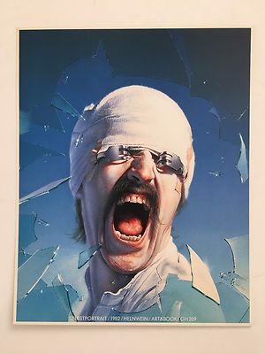 GOTTFRIED HELNWEIN,SELF PORTRAIT,MEGA RARE AUTHENTIC 1982
