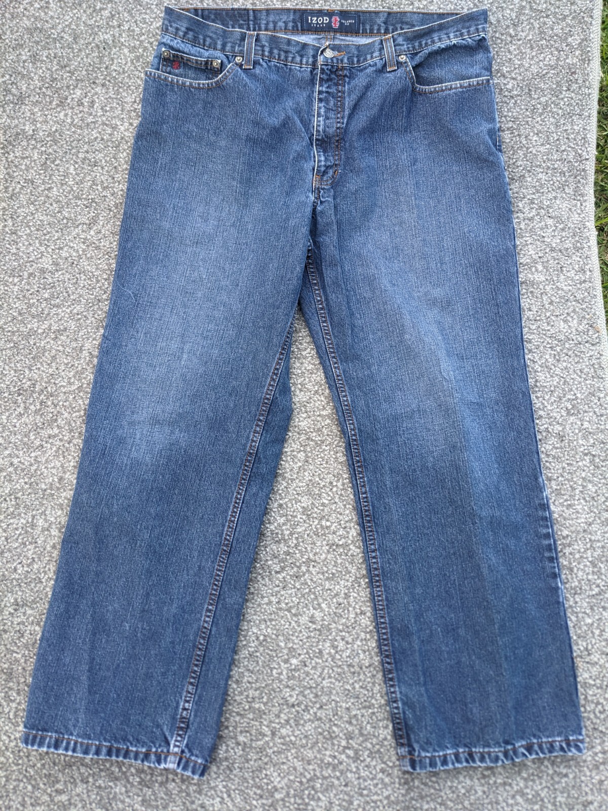 's Size 38x30 Blue Straight Mid Rise Medium Wash Durable Den