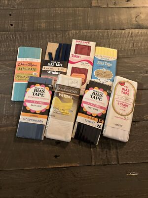 Vintage ︱Bias Tape︱J & P Coats︱Wrights ︱Lot of 8