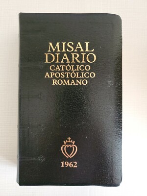 1962 Misal Diario Catolico Apostolico Roma for the Traditional Latin Mass Black 