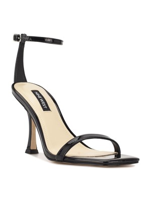 

NINE WEST Женские черные модельные сандалии с подкладкой Yess с квадратным носком и расклешенной пряжкой, размер 6 м, Черный, WNYESS3