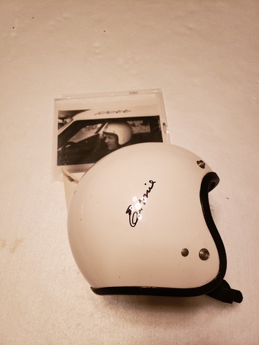 Ernie Derr signed helmet rare w/visor picture imca usac stockcar mchal