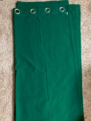 2x ROLLMAYER Cortina Opaca 135x245 Verde Brillante Suave Con Ojetes Plateados