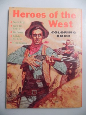 Heroes of the West Coloring Book Samuel Lowe Company 1960 Unused 55 pages Rare