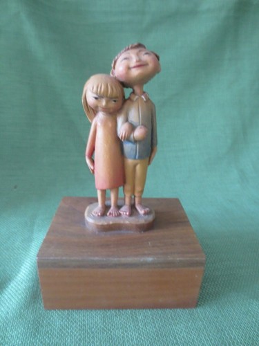 Siegfried Hafner Early ANRI Wood Carving Italy Happy Children Collection