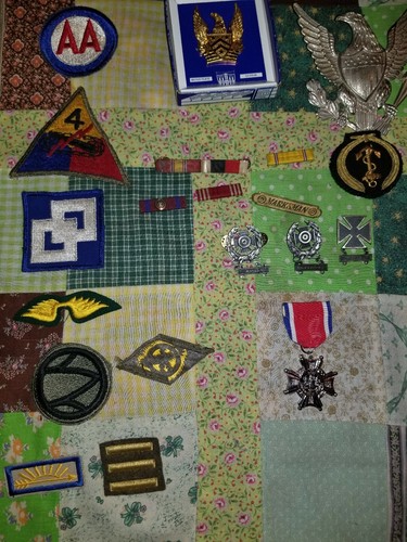 Vintage U.S. MILITARY Lot of PATCHES RIBBON BARS PINS MEDALS, navy, army marines