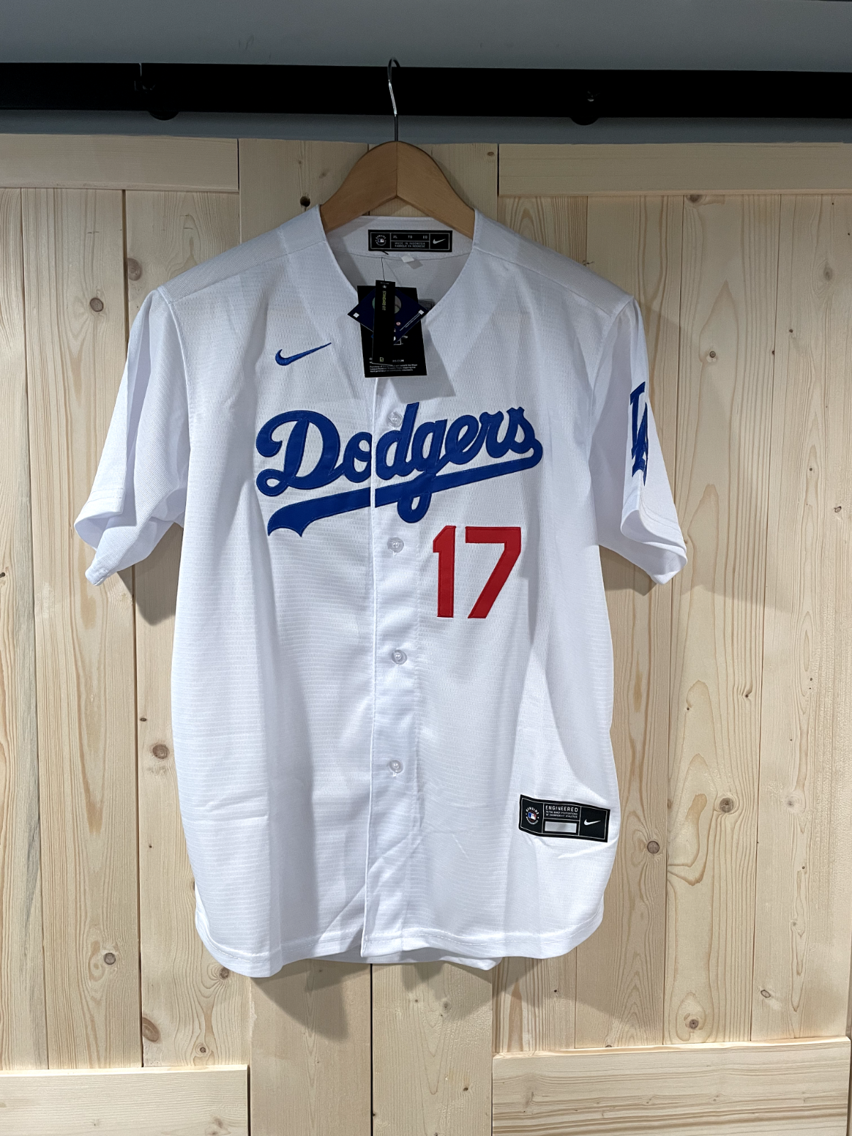 OHTANI 17 ホワイトジャージ　XL Nike Men's Los Angeles Dodgers Shohei Ohtani #17 White Cool