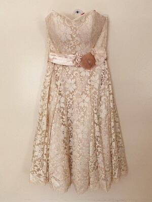 Nights Nude Gilter Prom Dress Flower Strap Size 3, org price $120, dis 60%=$49.9