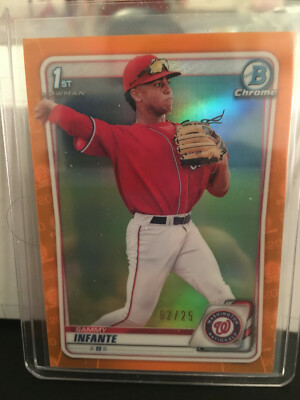SAMMY INFANTE 2020 Bowman Draft 1st Chrome Orange Refractor #2/25 NATIONALS