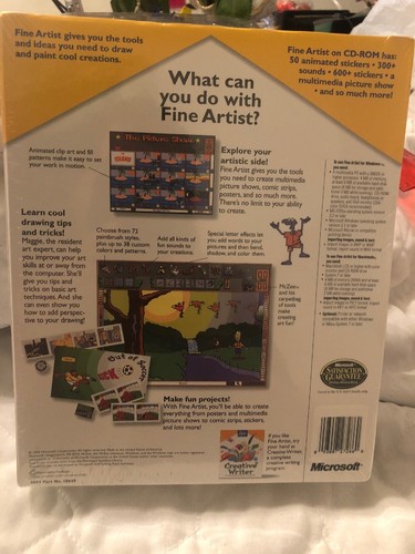 microsoft Home Fine Artist Teacher Edition 1994 Hundreds Of New Sounds Clip Art
