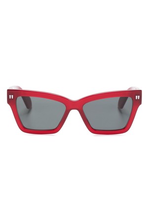 Pre-owned Off-white Oeri110s24pla0012807 Cincinnati Burgundy Sunglasses In Red