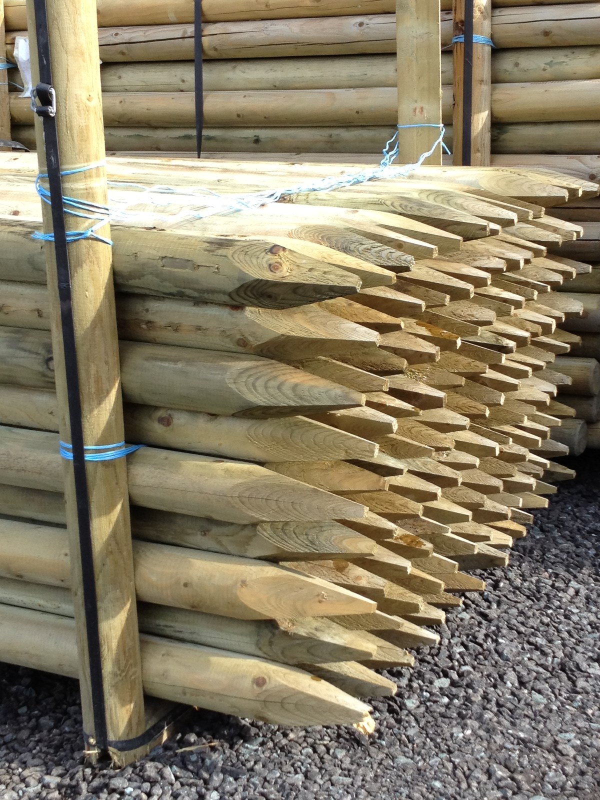 tree stake 10 pack of 1.8m x 50mm machine round pointed