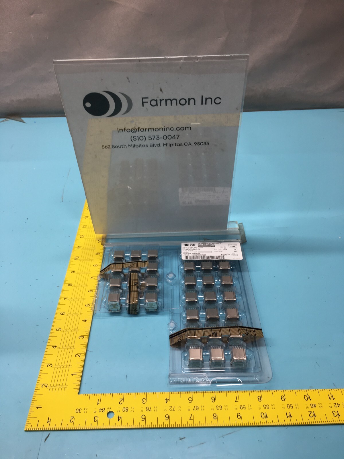 1 LOT OF 33 TE 5-6605809-5 CONN MAGJACK 1PORT 1000 BASE-T, 167836