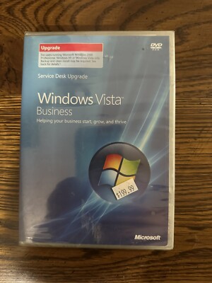 Microsoft Windows Vista Business Includes SP1 32 Bit 64 Bit Retail New