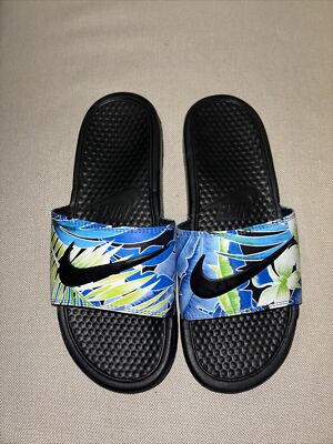 New Nike Benassi JDI Print Women Slides Blk/Floral 618919 029 SIZE W- 10, M-8.5