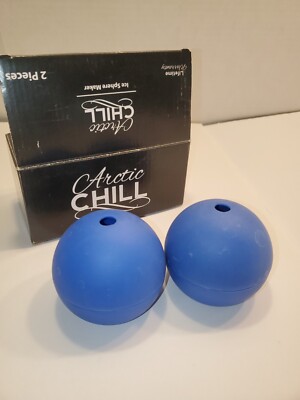   Artic Chill Ice Ball Sphere Mold Makers Jumbo 2.5 Inch Round Ice Cube Maker 