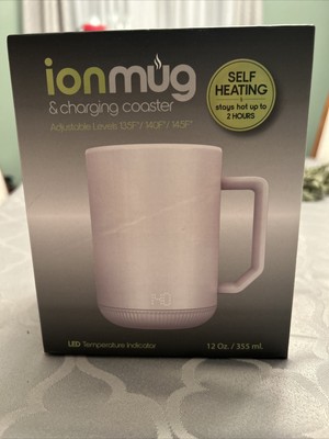 ION MUG Self Heating/Charging Coaster - LED Temperature Indicator  WHITE SEALED