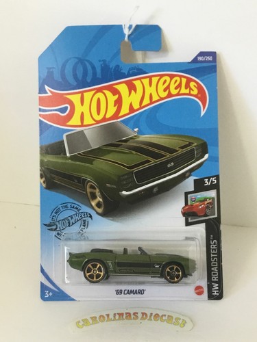 2020 hot wheels 190 69 Camaro convertible green T4 eBay