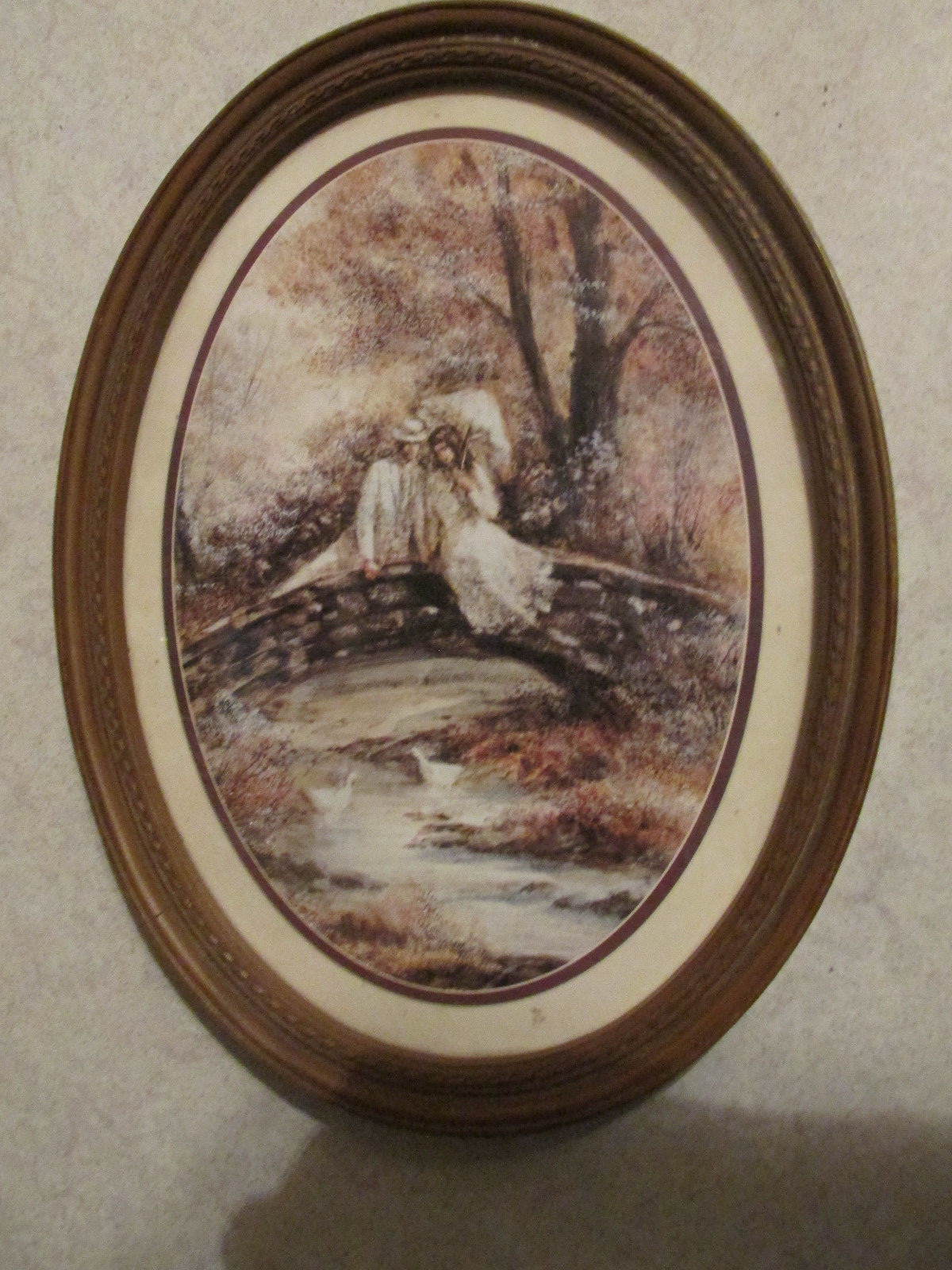 Home Interiors Oval '' Young Lovers'' Picture 17 x 13