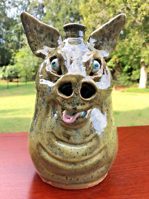 MARVIN BAILEY DOUBLE SIGNED MEDIUM RARE UGLY PIG FACE JUG MINT CONDITION JUG #5