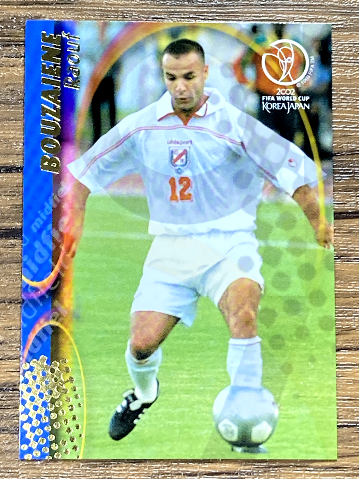 22-23 Panini RIO FERDINAND 直筆サイン 99シリ Panini 2002 World Cup Card No.131 Raouf Bouzaiene Tunisia