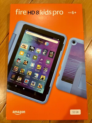 NEW Amazon Fire HD 8 Kids Pro Tablet 2022 12th Gen, Age 6-12 32 GB, Blue, Sealed