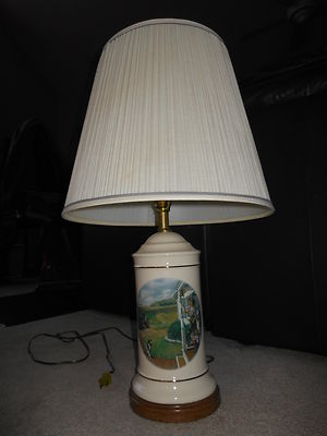 Vintage 1993 John Deere Table Lamp...''Dinner Time'' Walter Haskell Hinton Classic
