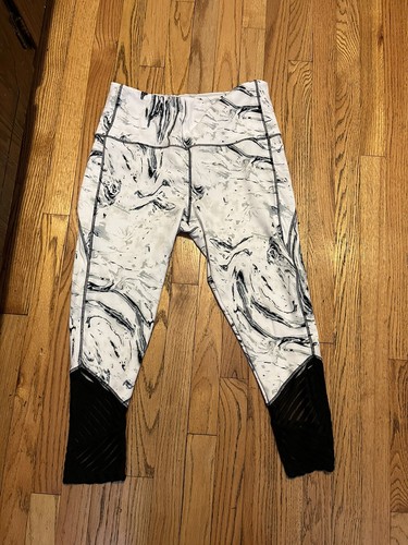 JGX Performance Leggings, White Gray & Black With Side