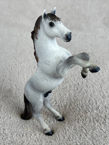 Schleich Rearing Mustang Stallion White 13621 Horse RARE | eBay