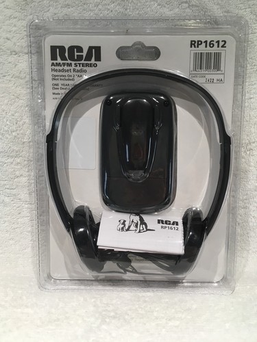 RCA RP1612 AM/FM Stereo Headset Radio w/ Headphones. NEW In Package