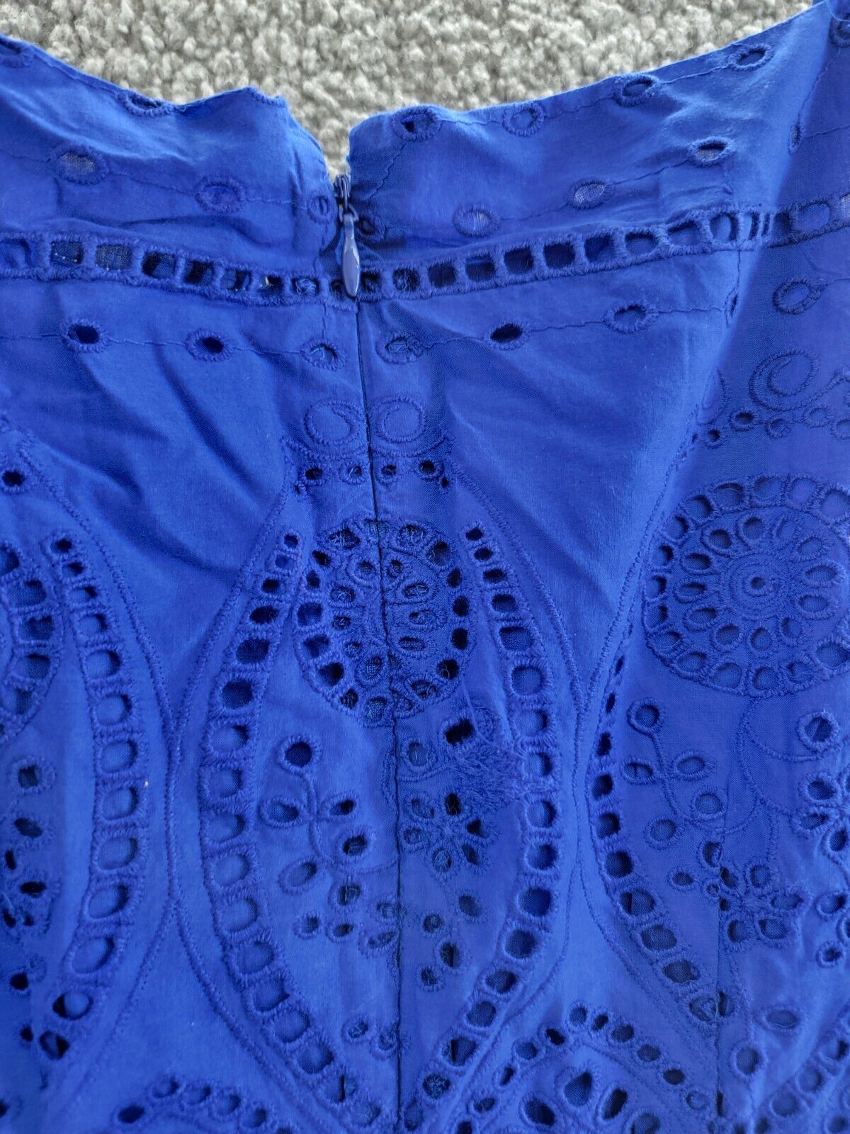 Charter Club Lace Dress Women's 4 Modern Blue Straight Neck Back Zip Closure - Picture 12 of 16