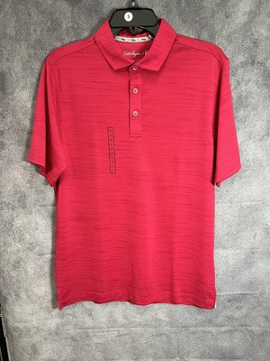 Walter Hagen Men s Golf Shirt Size S Dark Pink |MGA11475|