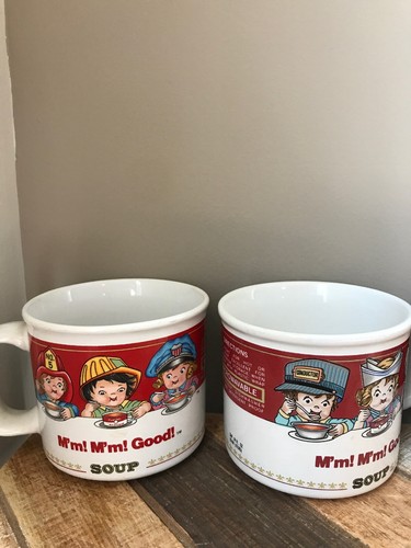 Vintage Campbell’s Soup Mugs Set Of 4 Firefighter Police Nurse Doctor Conductor