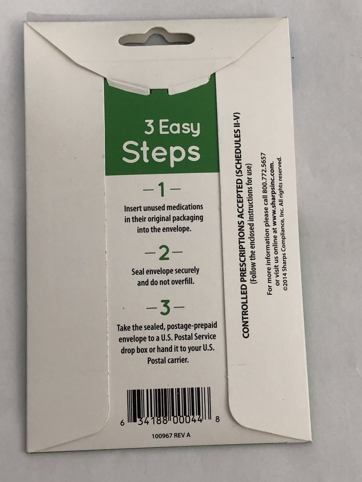 Lot of 4 TAKEAWAY MEDICATION RECOVERY SYSTEM UNUSED MEDICATION DISPOSAL