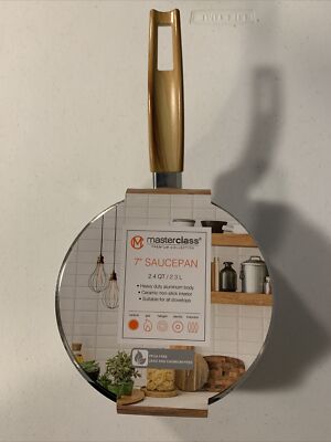 Brand New Masterclass Premium Collection 7  2.4 Qt Saucepan With Glass Lid White