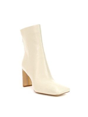 

SAM EDELMAN Женские кожаные ботинки Anika на каблуке цвета слоновой кости с квадратным носком и блочным каблуком, размер 7,5 м, Цвет слоновой кости, H8637L2