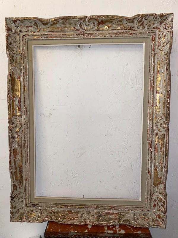 Exceptionnel Cadre Montparnasse 15m 65x46 Patine DorÃ© Feuille  Or Plein Bois