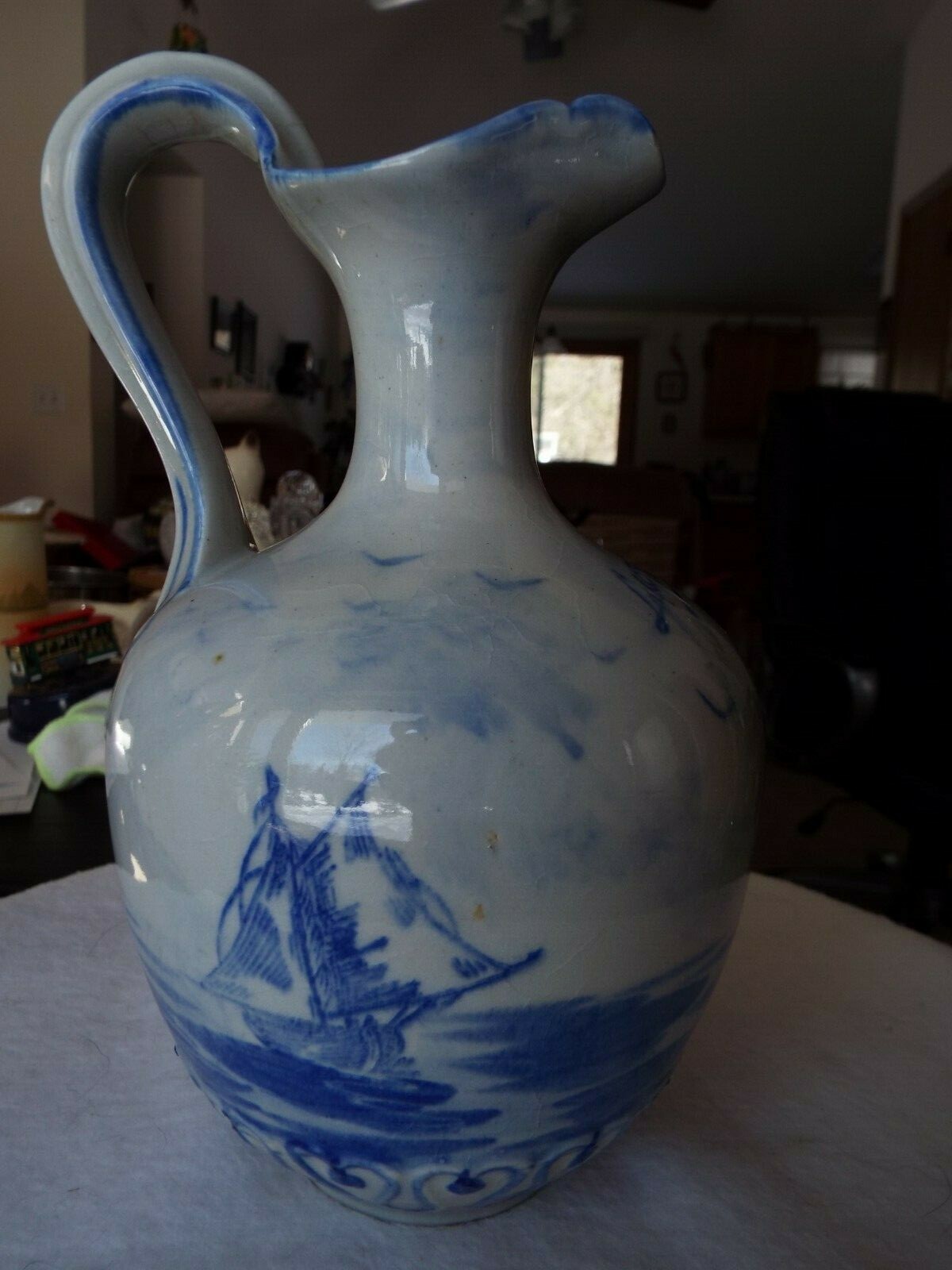 Vintage 1930-1940 Signed Labbé Francois Liquor Decanter Hand Painted  France