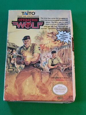 Operation Wolf  - Nintendo NES - Authentic - Box Only! - Oval Seal