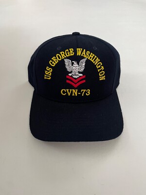 New The Corps USS George Washington CVN 73 Blue Baseball Cap One Size