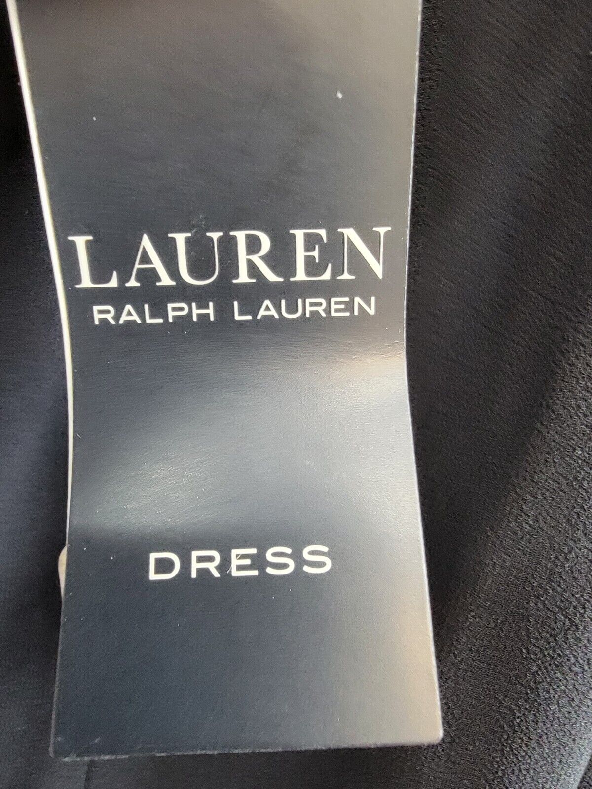 Lauren Ralph Lauren Chiffon One-Shoulder Dress Women's 18 Black Side Zip Closure - Picture 14 of 15