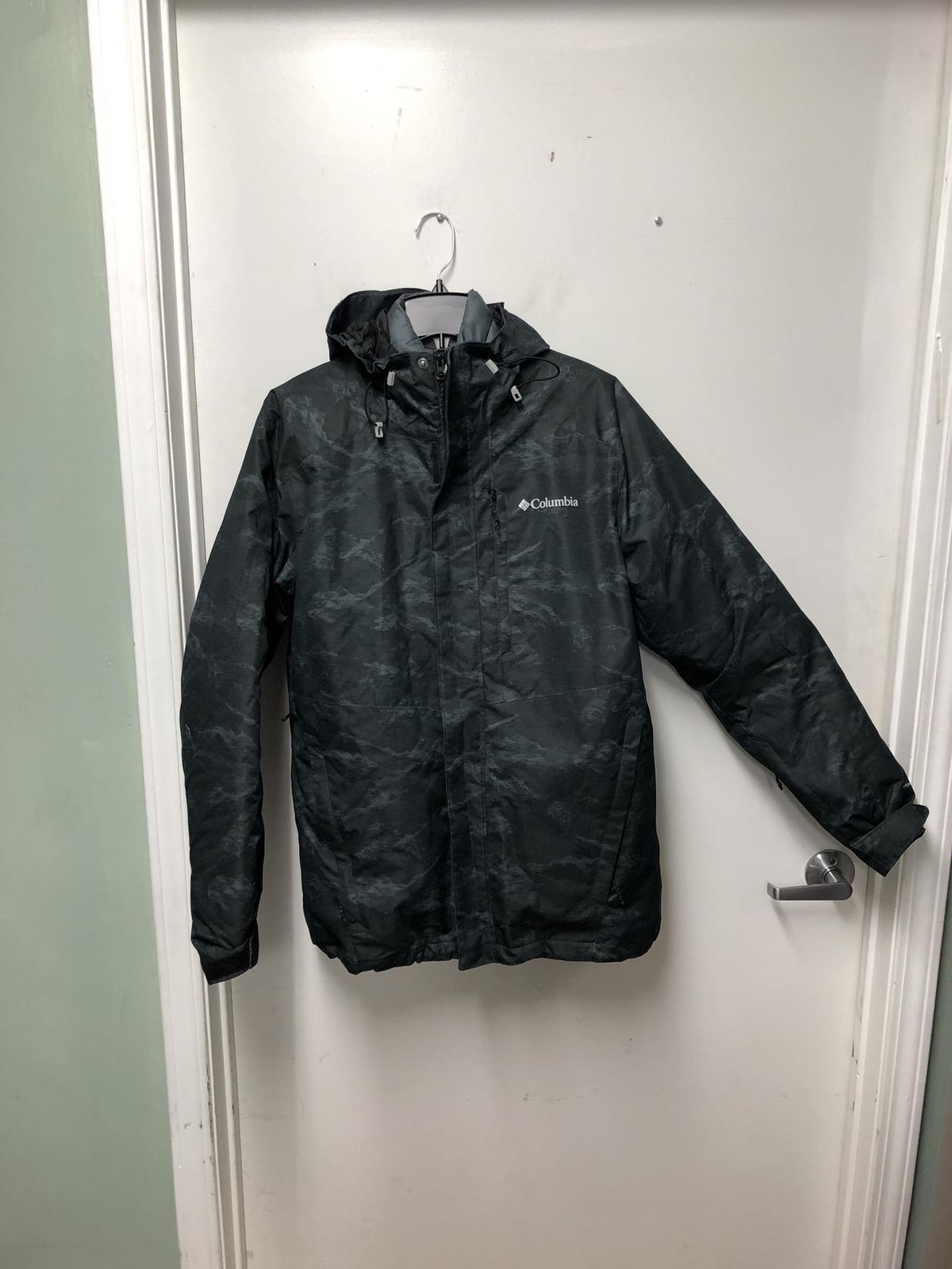 Columbia Men's Nordic Point Interchange Jacket Black Camo/Gray Size Medium